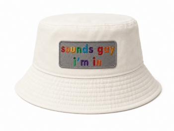 Sounds Gay I'm In Bucket Hat with Embroidered Logo