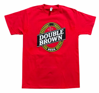 Double Brown Beer Shirt - Available in Size S, M, L, XL, 2XL, 3XL, 4XL, 5XL