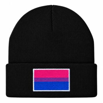 Bisexual Beanie with Embroidered Flag